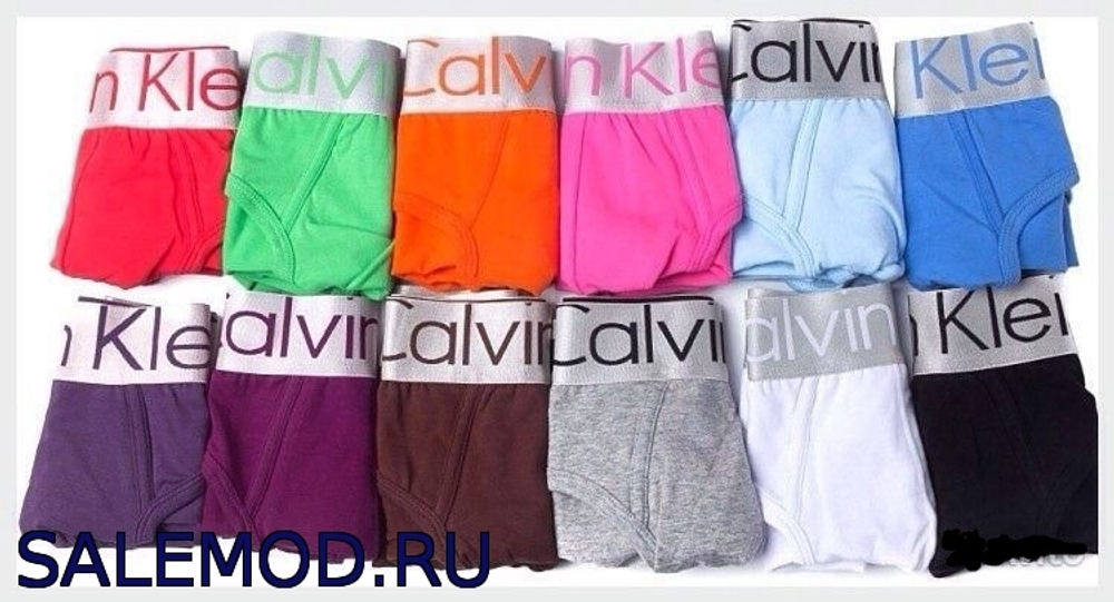 Набор из 12 трусов хипсов Calvin Klein разных цветов по супер цене! (Экономия 1300 рублей!)