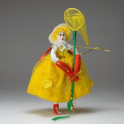 Ёлочная игрушка Жёлтая Клоунесса