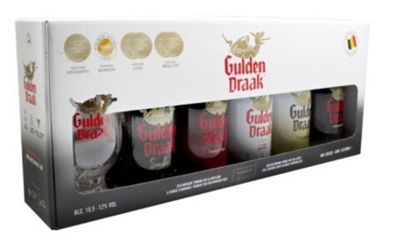 Пивной Подарочный Набор Ван Стеенберг Гулден Драк / Van Steenberge Gulden Draak - 5*0.33+Бокал