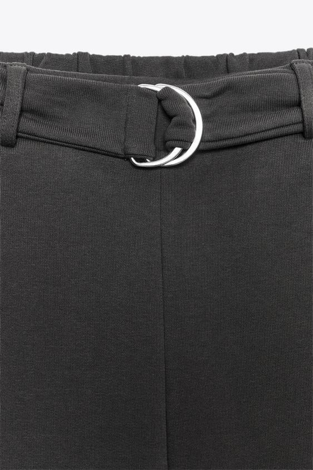 ZARA БРЮКИ В СТИЛЕ РУСТИК С РЕМНЕМ, УГОЛЬНЫЙ