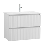 Тумба с раковиной подвесная BelBagno UNO-MINI-700-2C-SO-BO Bianco Opaco, раковина белая BB-8099-3-70