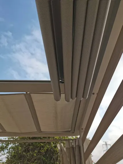 Шатер с лежаками Borromeo, бежевый, светло-серый