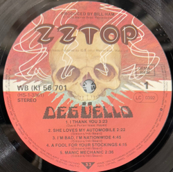 Виниловая пластинка ZZ Top ‎– Degüello LP