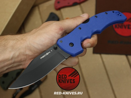 Реплика ножа Cold Steel Recon 1 LTW - рукоять синий нейлон, клинок черный