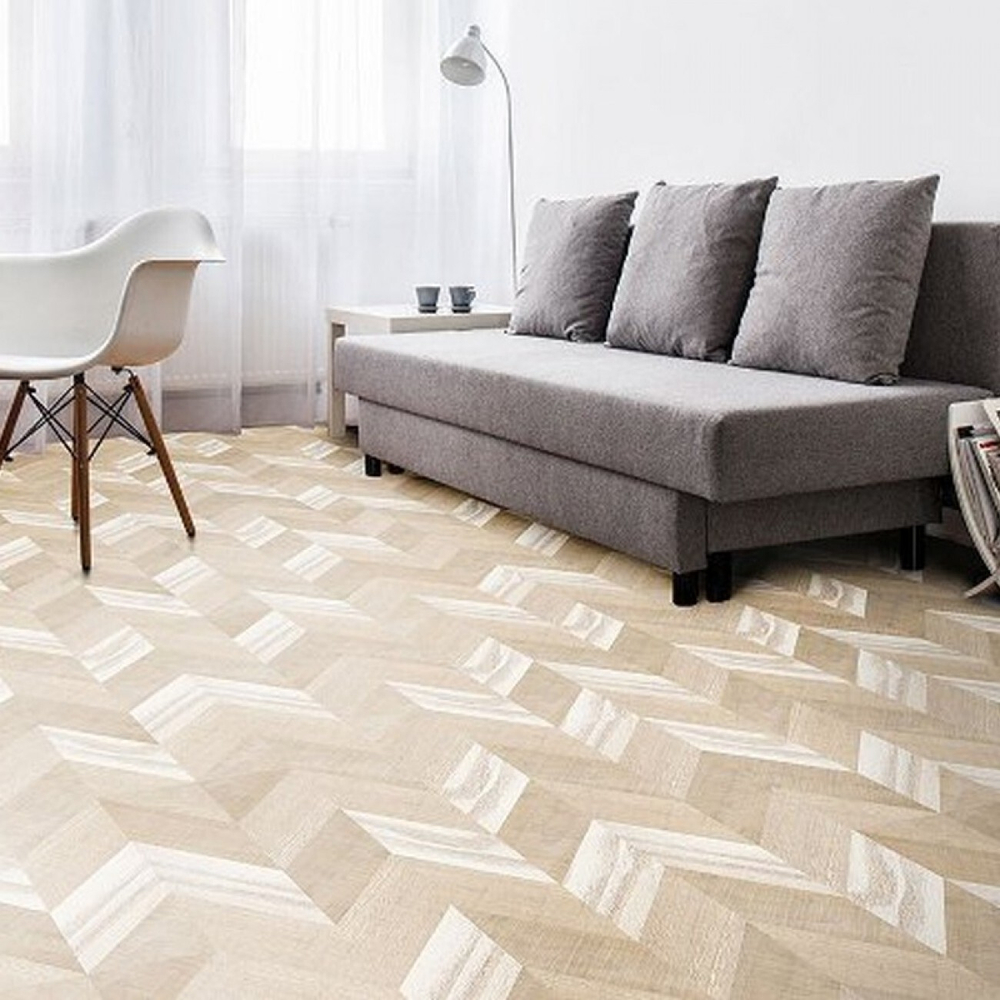 Пробковый пол Chevron Creme