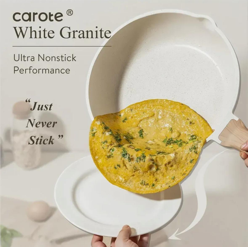 Набор кухонной посуды Carote из серии Advanced White Granite