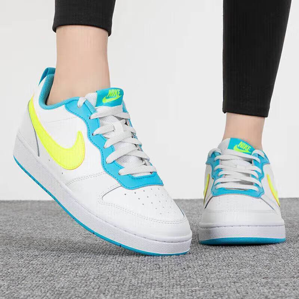 Женские кроссовки Nike Court Borough Low 2 'White Baltic Blue Volt' BQ5448-122