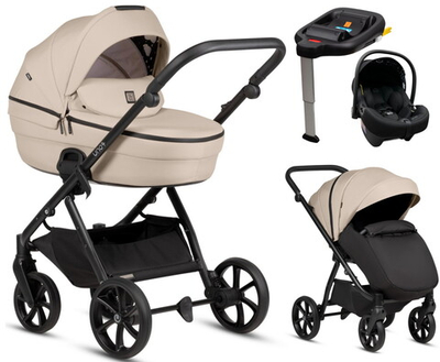 Детская коляска Tutis Uno 6 Plus Essential collection 4 в 1 с автокреслом Elo Lux EduSky Black и базой 1602180 Beige