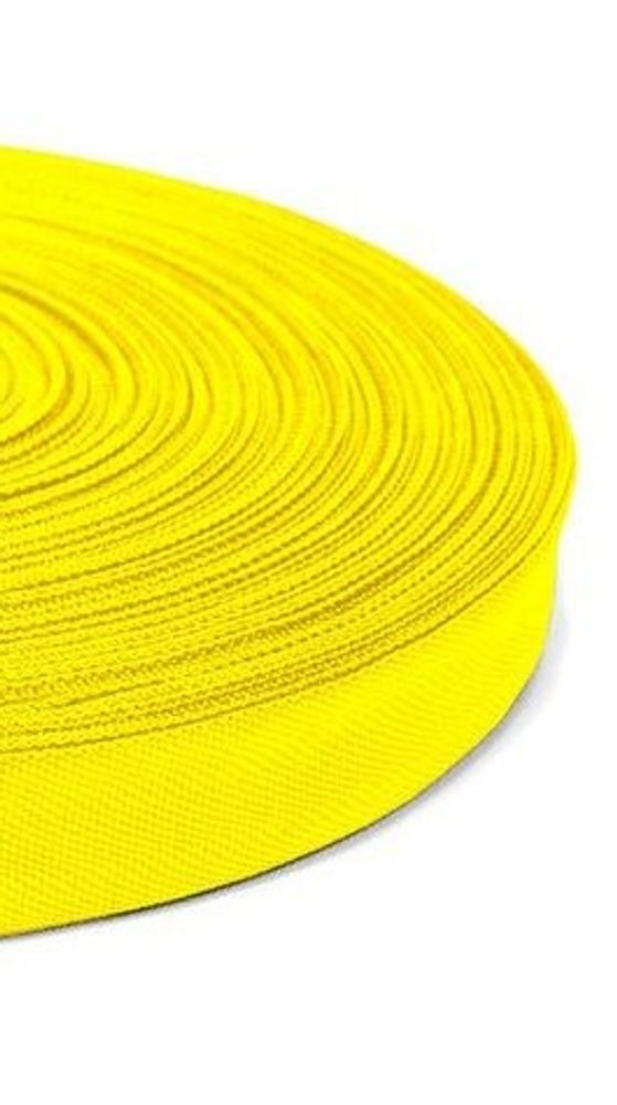 Тесьма окантовочная 450D, ш. 2,2 см, п/э 100%, 2,5 гр/м, жёлтый