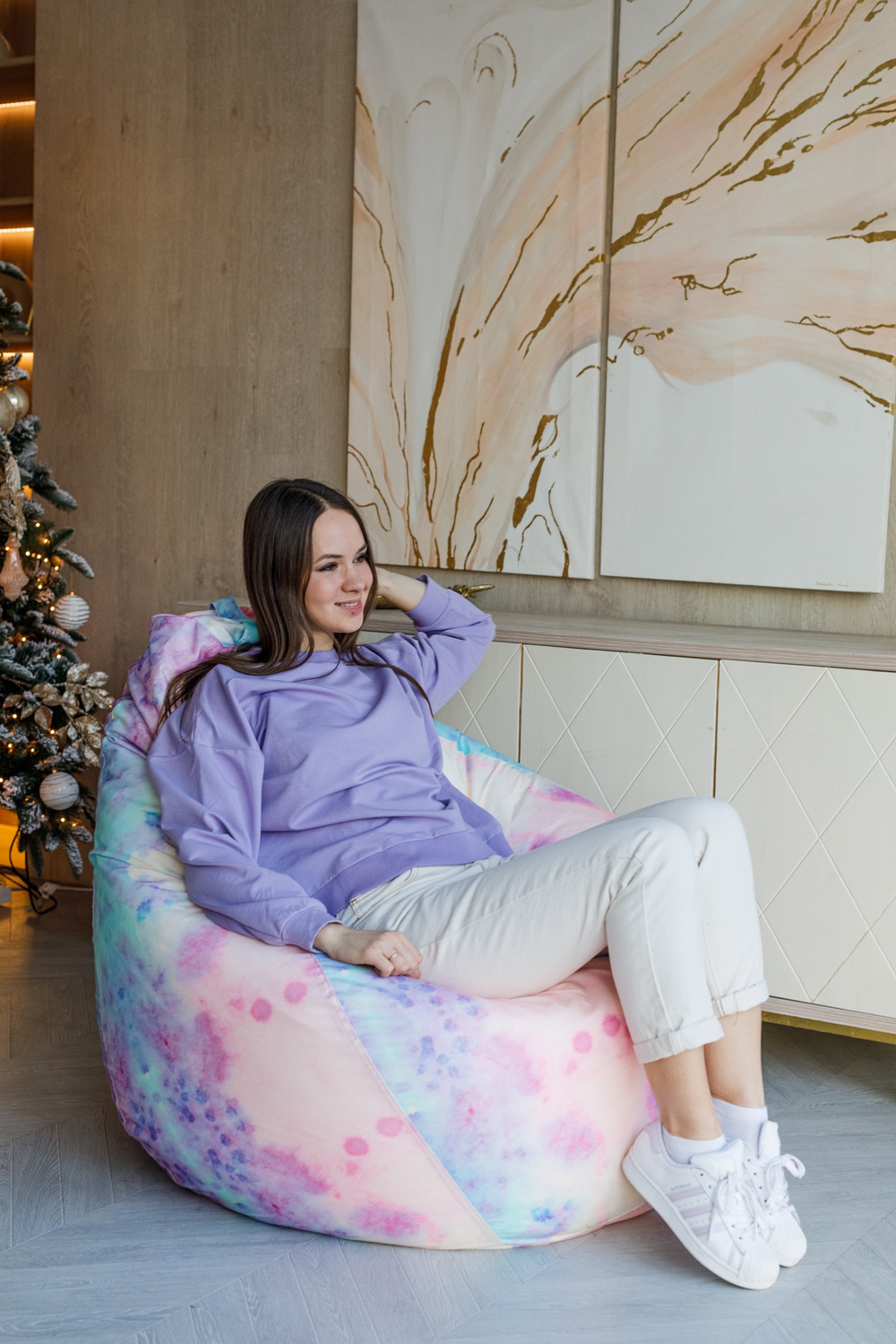 Кресло Мешок Груша Абстракция (5XL, Классический)