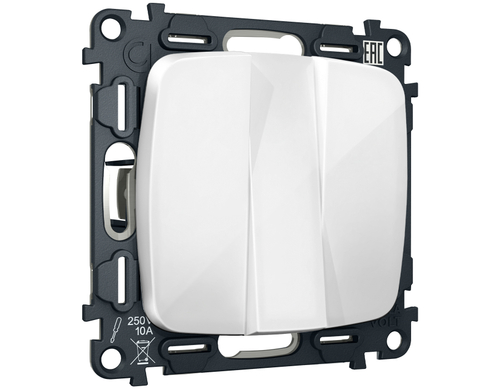 MO105010 Комплект механизма 3-кл выключателя OMEGA Белый глянец QUANT (OP1050, VM133)