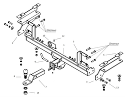 Фаркоп Бизон на Haval F7/F7x, 2019-2024 (паспорт и сертификат в комплекте)(без электрики) FA 1000-E