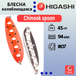 Блесна колеблющаяся HIGASHI Chinook spoon 45g #01