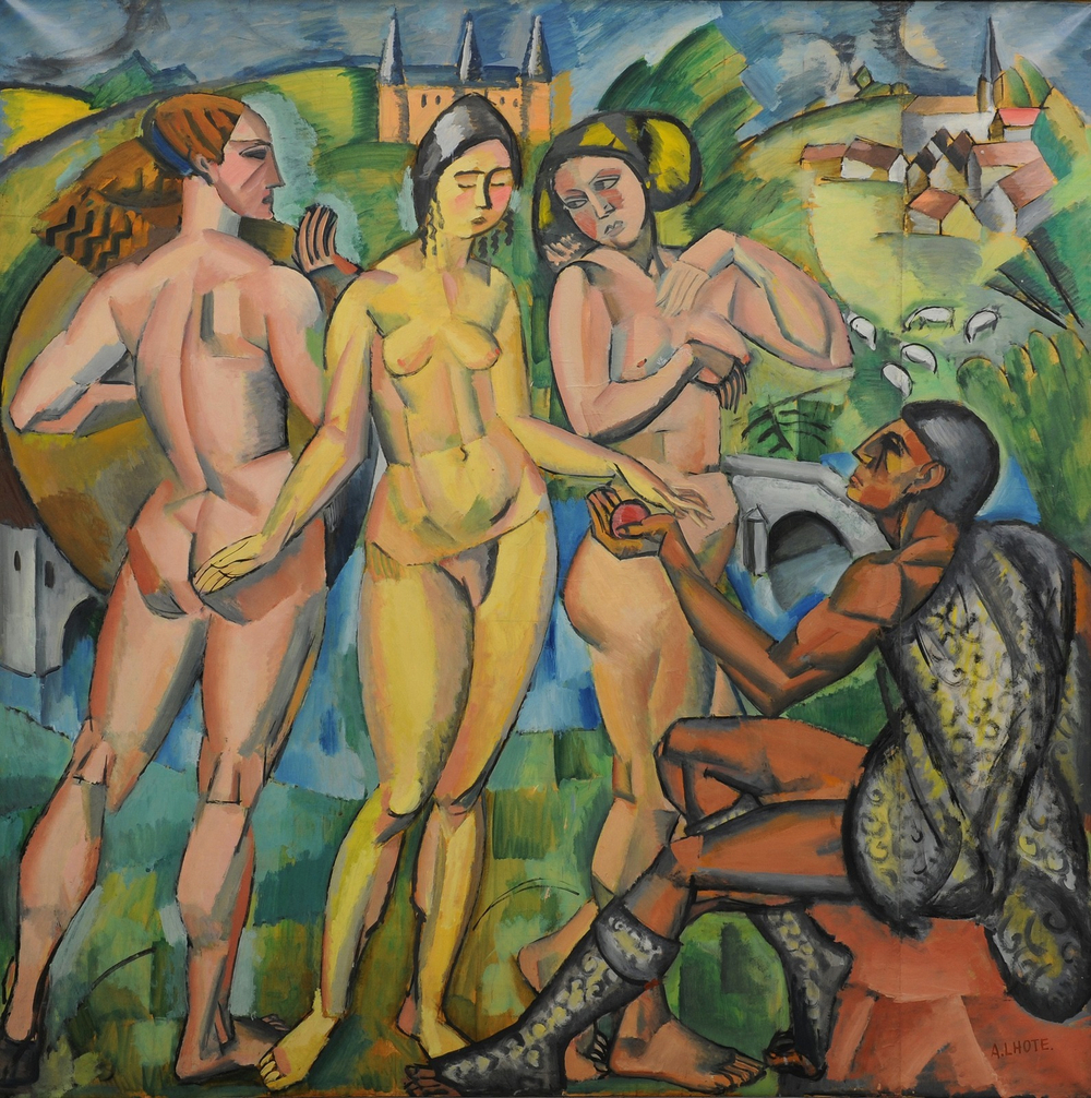 Андре Лот. 1912. Суд Париса (The Judgment of Paris). 180 х 180. Холт, масло. Валанс, Музей искусства и археологии.
