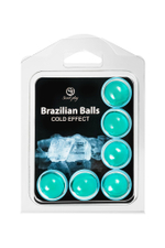 Набор из 6 шариков с массажным маслом Brazilian Balls с охлаждающим эффектом