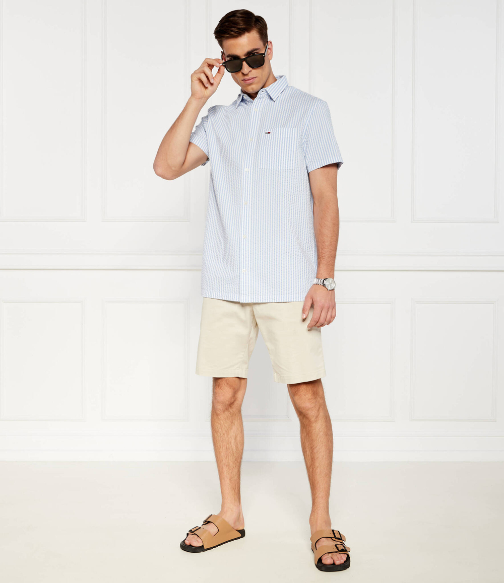Рубашка STRIPE SEERSUCKER Tommy Jeans - голубой(DM0DM18970)