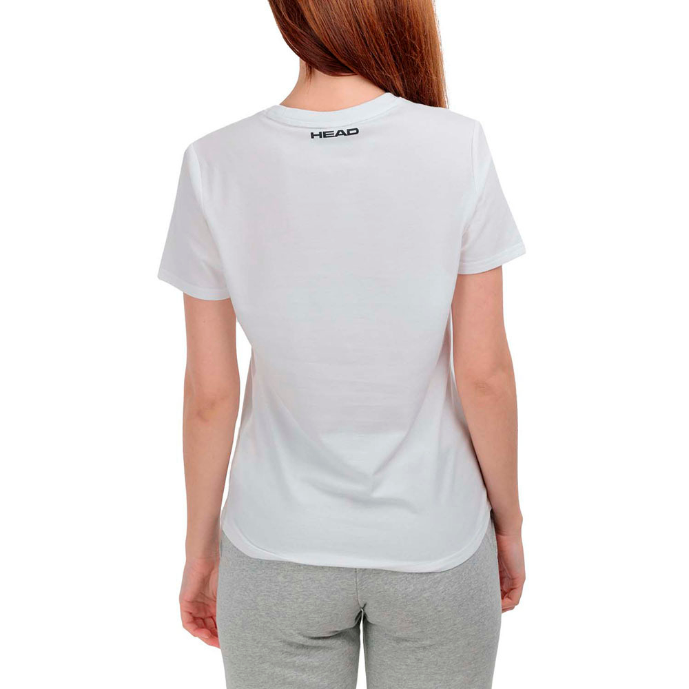 Футболка женская HEAD Rainbow T-Shirt W 814445-WH-L, р.L, полиэстер, хлопок, эластан, белый