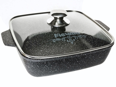 Жаровня 24*24см Гранит black