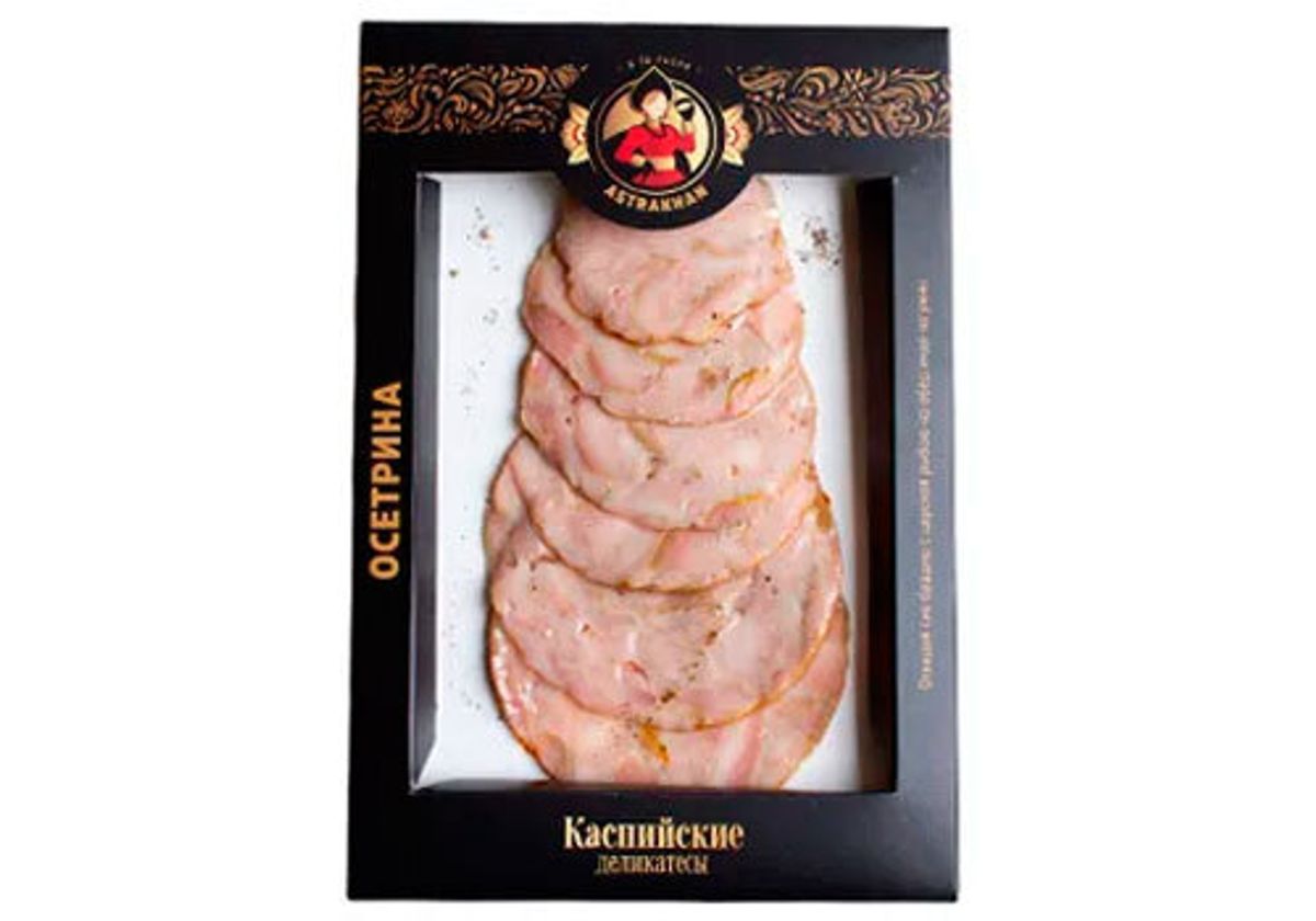 Ветчина из осетра "Каспийские Деликатесы" нарезка, 150г