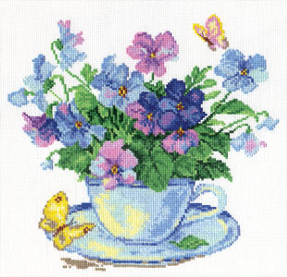 "Утренние цветы"-2-01 вышивка