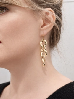 Серьги Oubi Yabi «Золотые цепи» Gold 14K