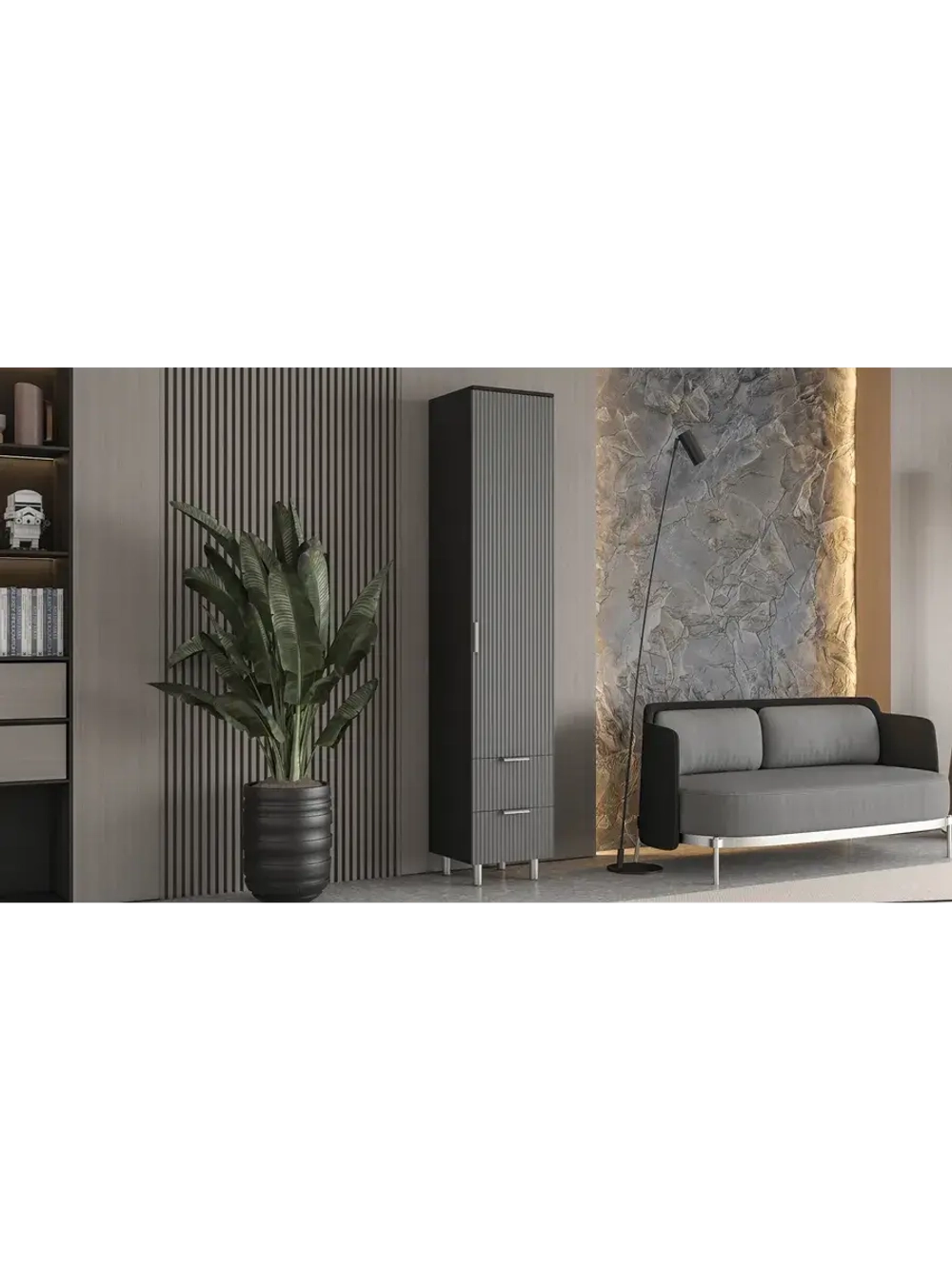 Шкаф распашной 40х50х210 с ящиками Birmingham 14