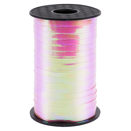 Лента для шаров северное сияние, розовый, голография