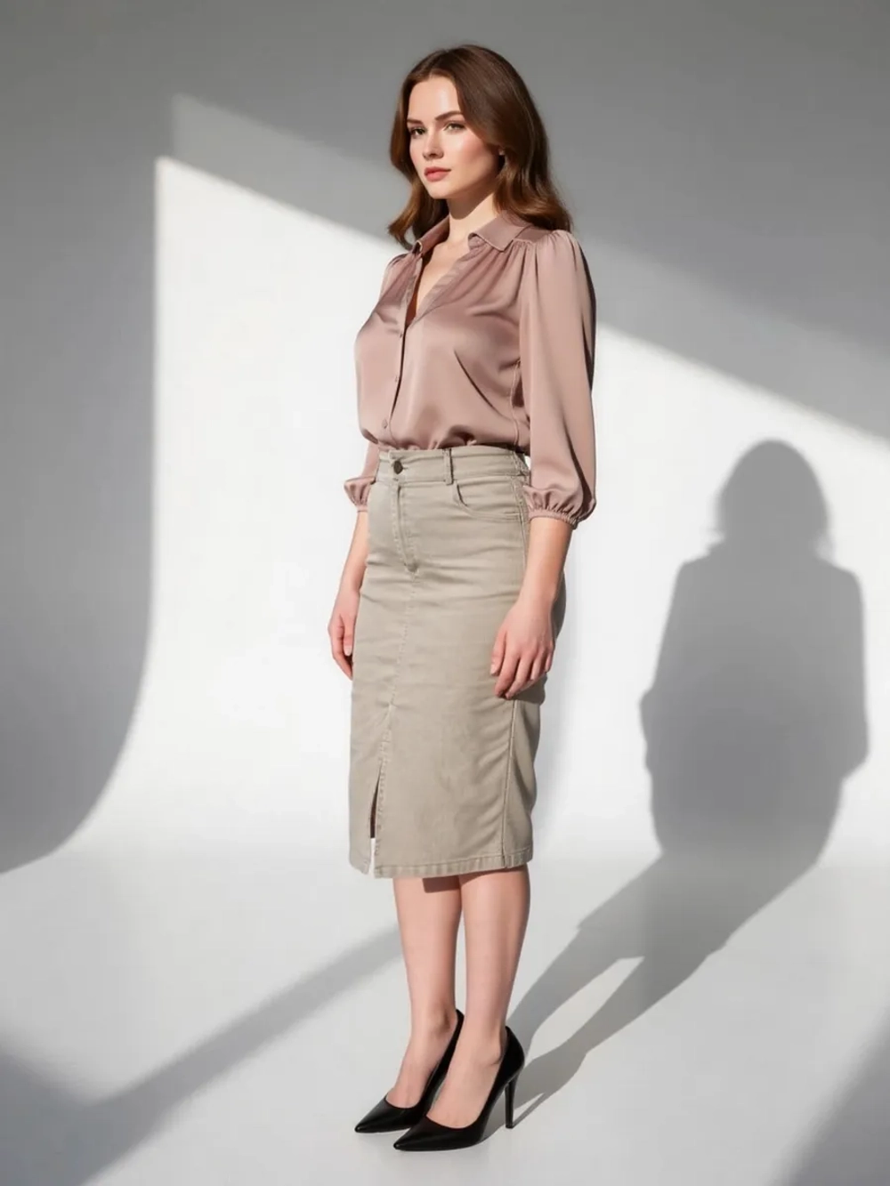 ❀ Юбка джинсовая вельветовая большие размеры ❀