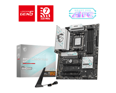 Материнская плата MSI B850 GAMING PLUS WIFI AM5 4xDDR5 4xSATA3 RAID 3xM.2 DP 2xType-C ATX
