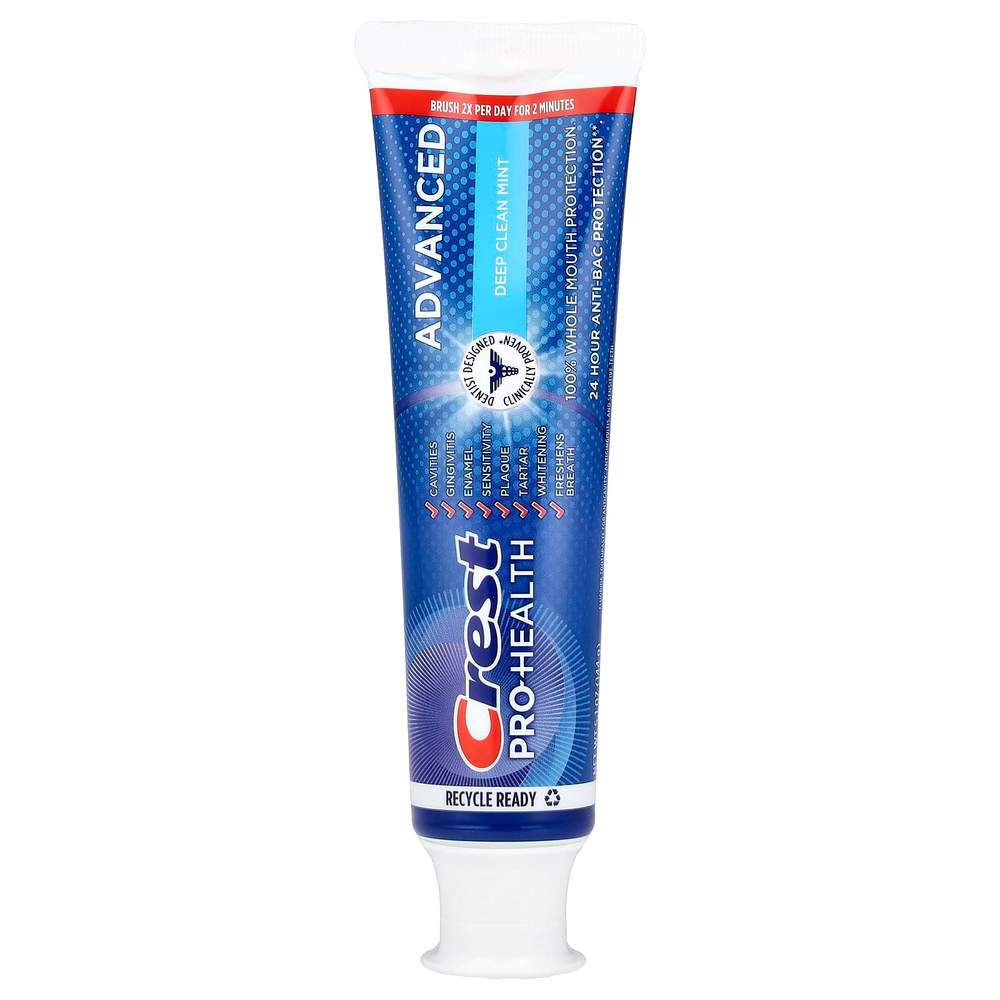 Crest, Pro-Health Advanced, зубная паста с фтором, глубокое очищение и мята, 144 г (5,1 унции)