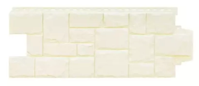 Фасадная панель Grand Line Крупный камень Стандарт Молочная 0,39м2