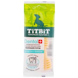 TiTBiT Жевательный снек Dental+ для собак мелких пород, Творог