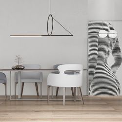 Подвесной светильник SUSPENSION CERCLE ET TRAIT – GRAPHITE SATINE L120