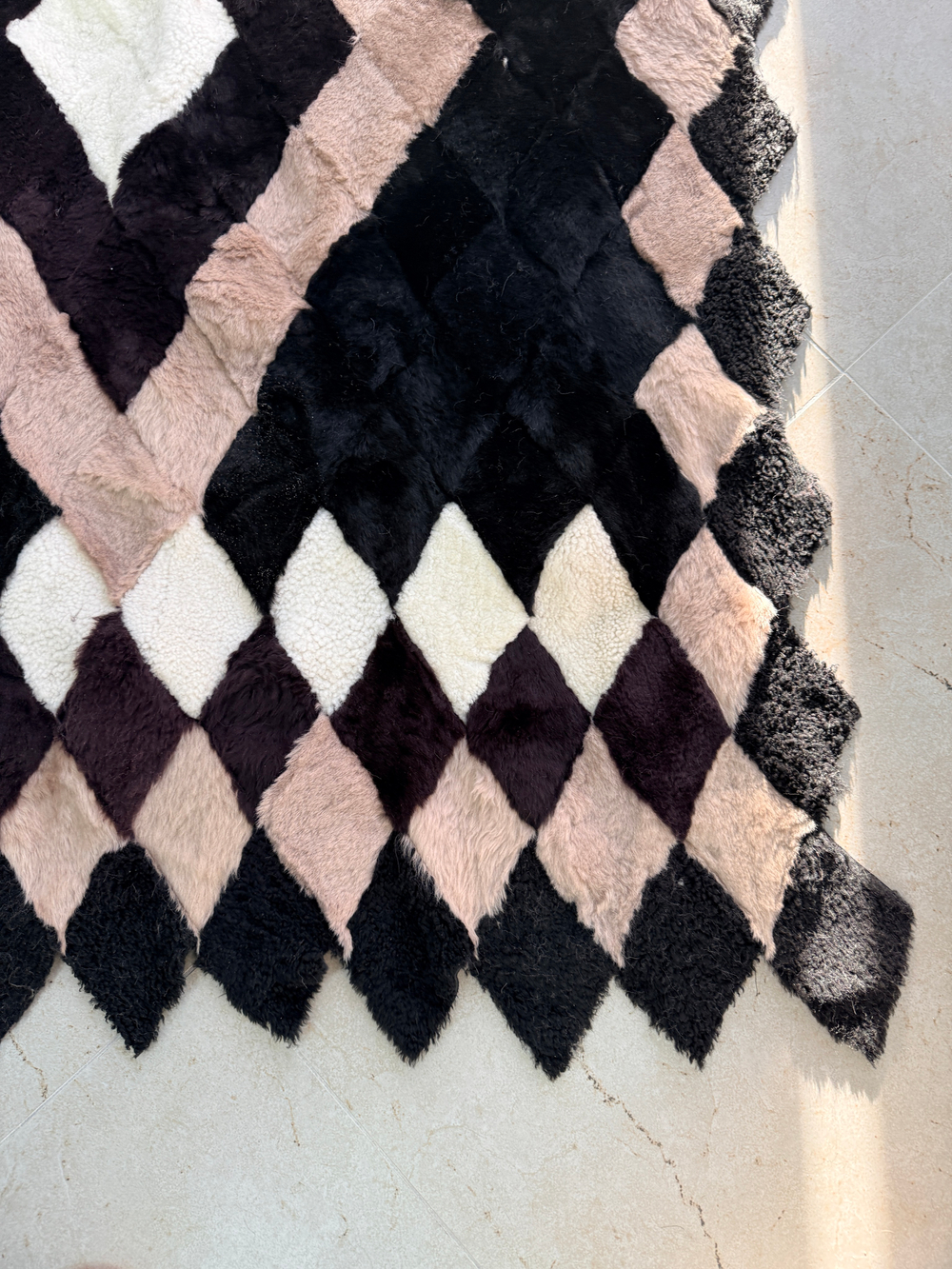 Покрывало меховое ковер из шкуры овчины