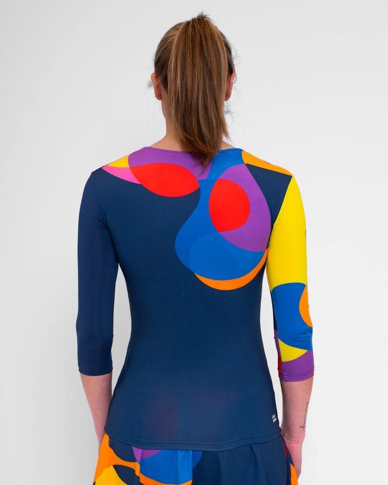 Футболка женская Twiggy с V-образным вырезом и рукавом 3/4