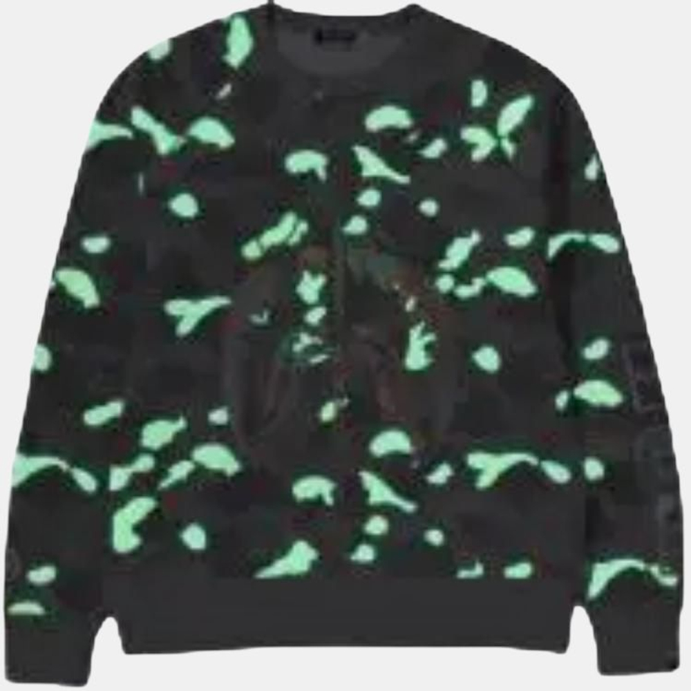 A Bathing Ape City Camo Shark Crewneck Ss24 черный