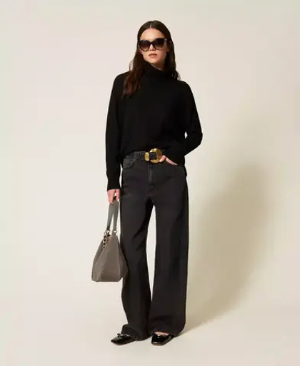 TWINSET Свитер с декоративным плетением на груди