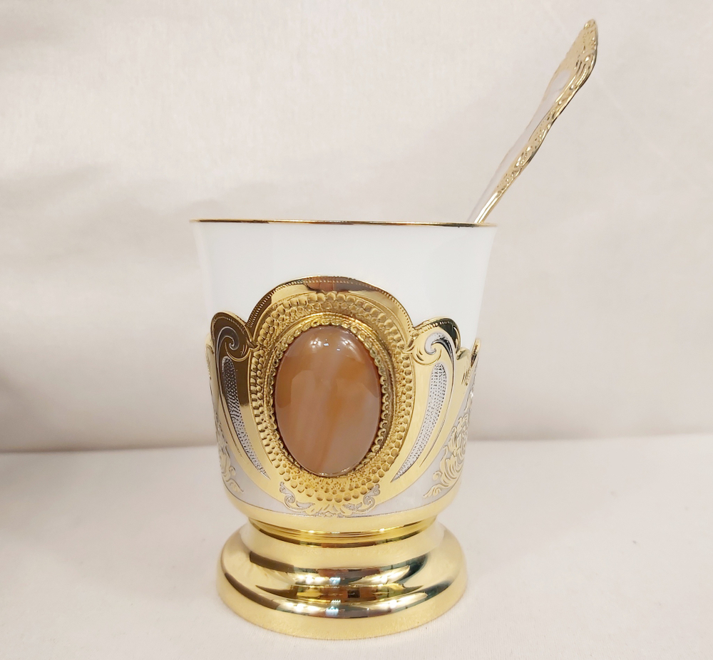 Кофейный набор с агатом "Важная персона" № 2