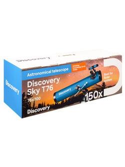 Телескоп Levenhuk Discovery Sky T76 с книгой
