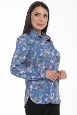 Рубашка Жаклин (тюльпаны, блу) Diolche