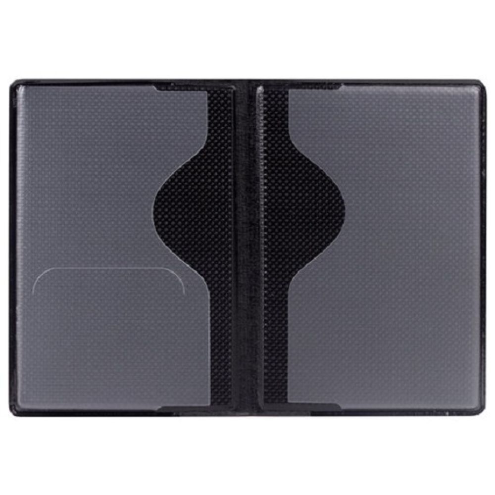 Обложка на паспорт, Staff, Герб, мягкий полиуретан, светло-серая