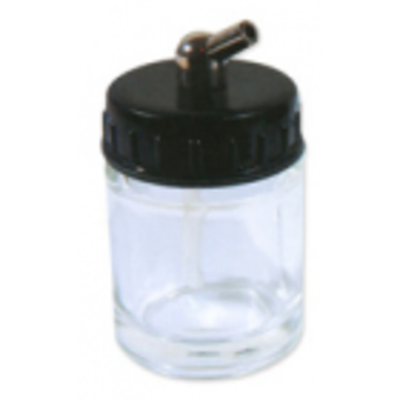 Баночка для краски с крышкой, стеклянная, с штуцером 45