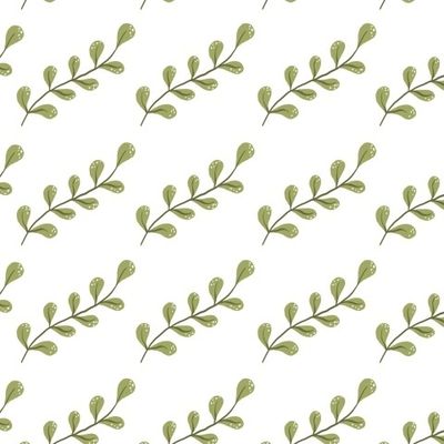 Весенние листья на белом фоне