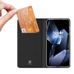 Чехол книжка из PU кожи черного цвета от Dux Ducis для смартфона OnePlus 13, серия Skin Pro Series Case