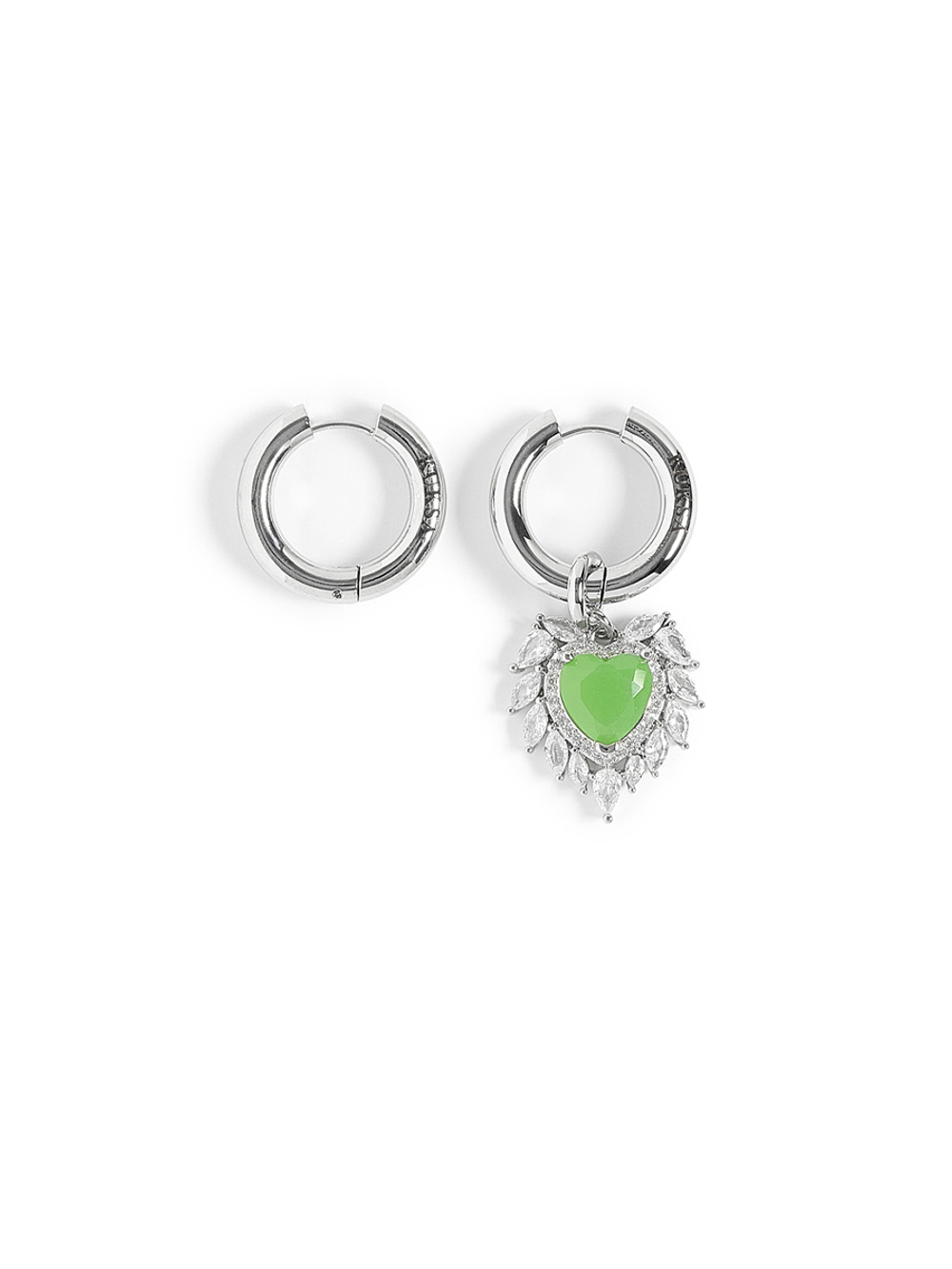 Серьги "Wing lime" Silver