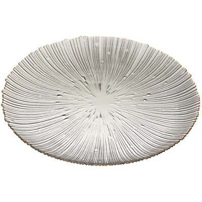 Тарелка стеклянная 32см «Флоренция» дымка