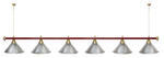 Лампа STARTBILLIARDS 6 пл. (плафоны зеленые,штанга золотая,фурнитура золото)