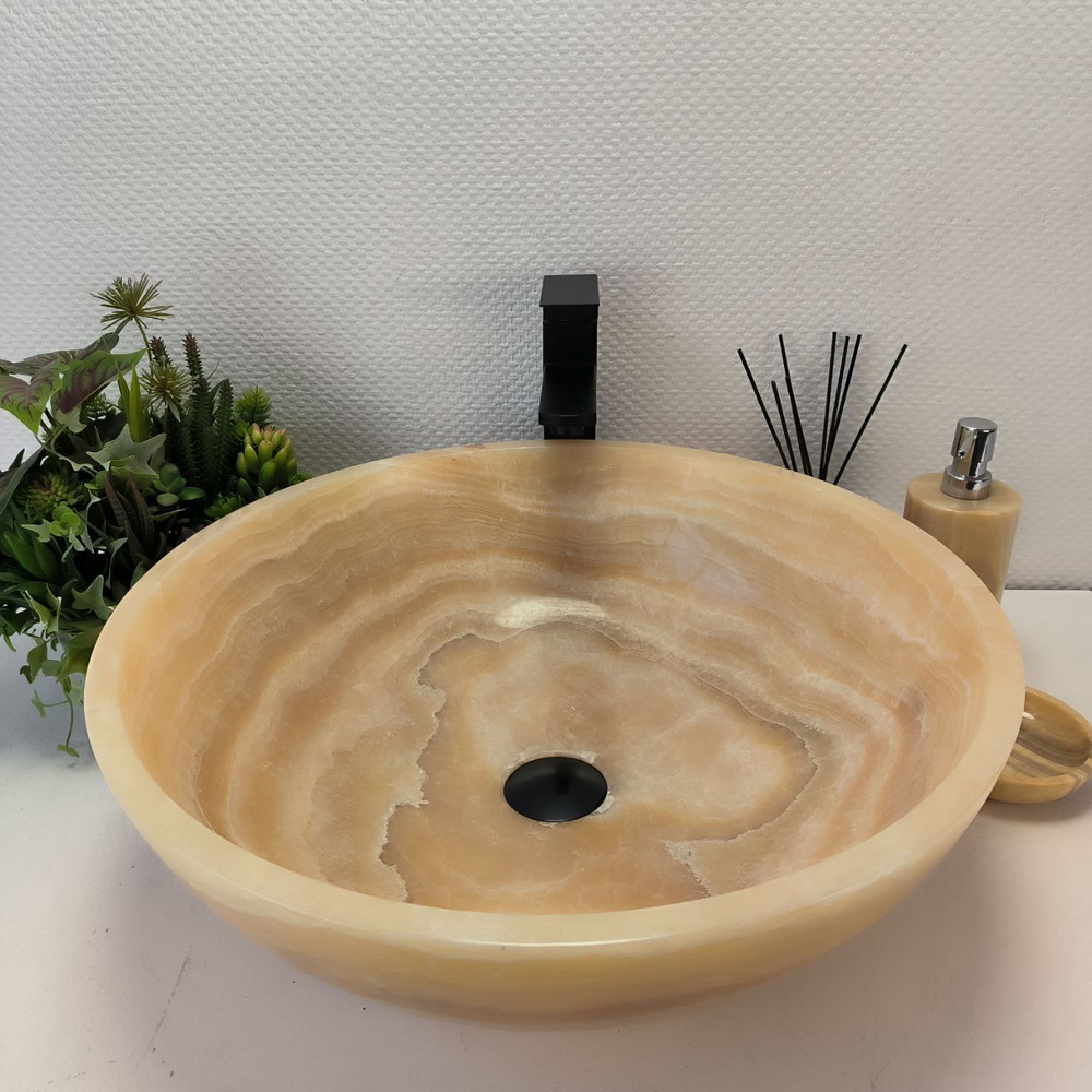 Раковина из оникса Bowl Yellow Big BO-63043 50*50*17 37
