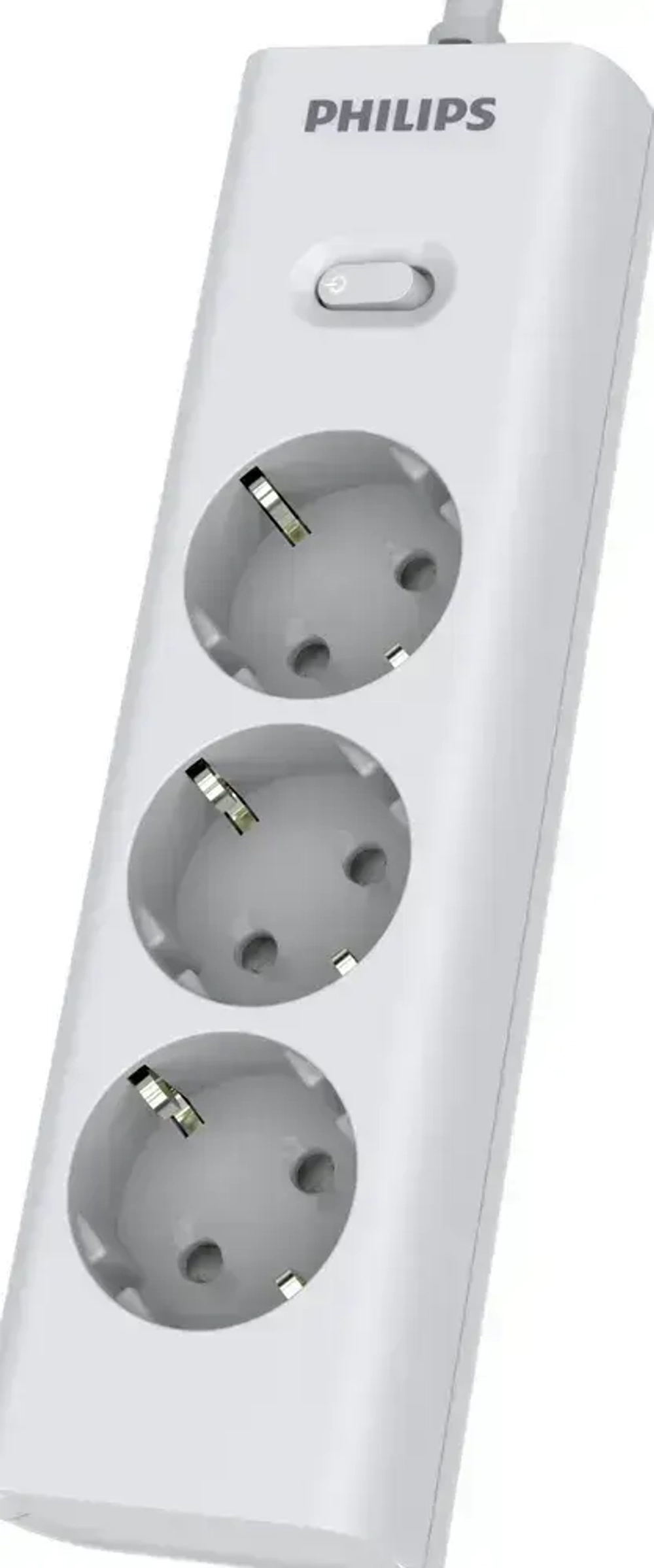 Philips сетевой фильтр 3 Розетки, кабель - 2M белый