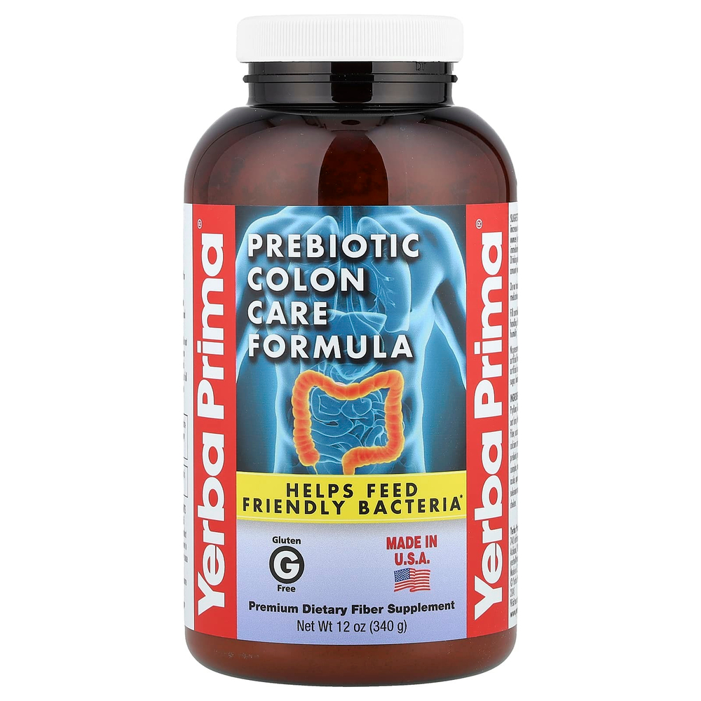 Yerba Prima, Формула для ухода за кишечником с пребиотиками, 340 г (12 унций)